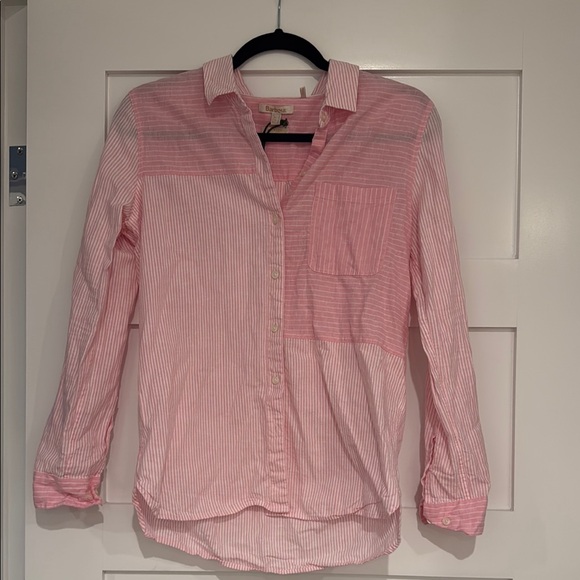 Barbour Pink Striped Relaxed Shirt - Picture 1 of 2